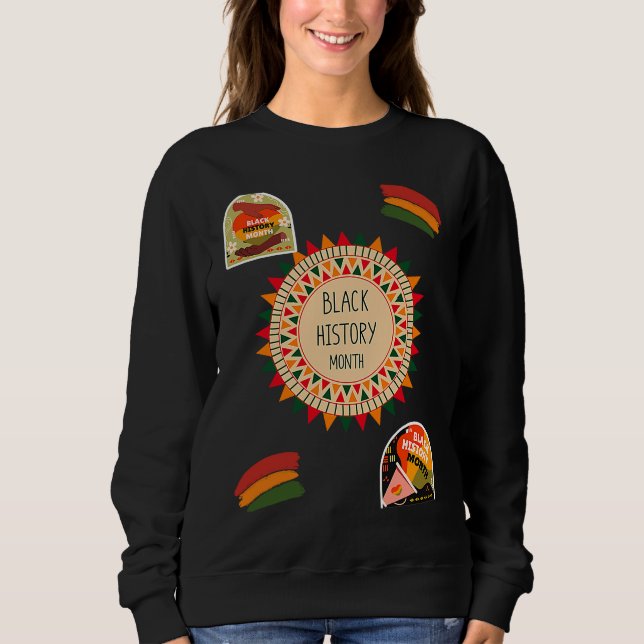 Sweatshirt Black History Month African American (Devant)
