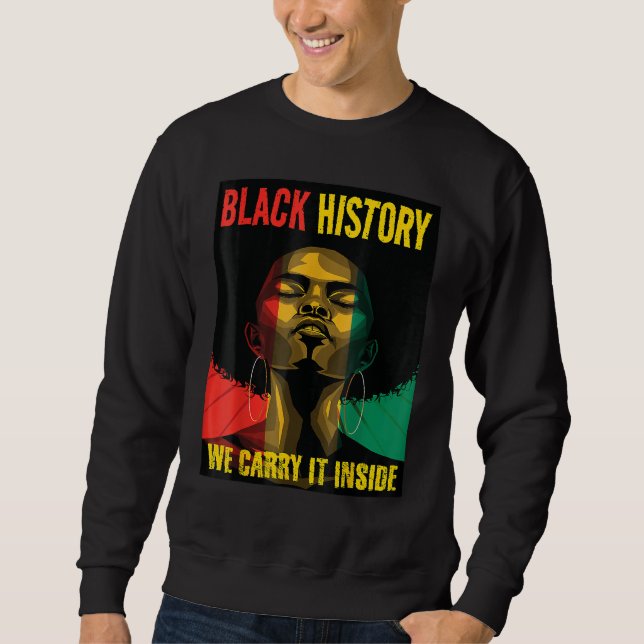 Sweatshirt Black History Month Queen Melanin Afro African Pri (Devant)