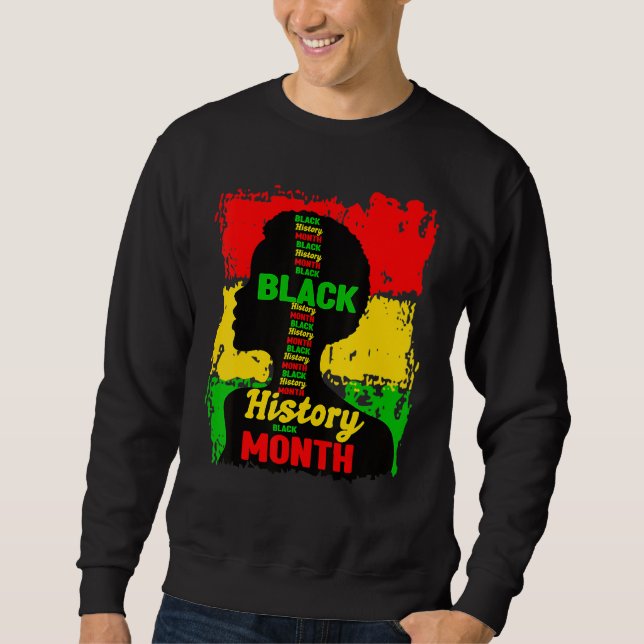 Sweatshirt Black History Month Queen Melanin Afro African Pri (Devant)