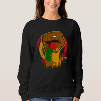 Sweatshirt Black history month with african map flag for afro