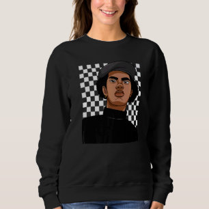 Sweatshirt Black History Moth Panther Party 1966 Checkerboar