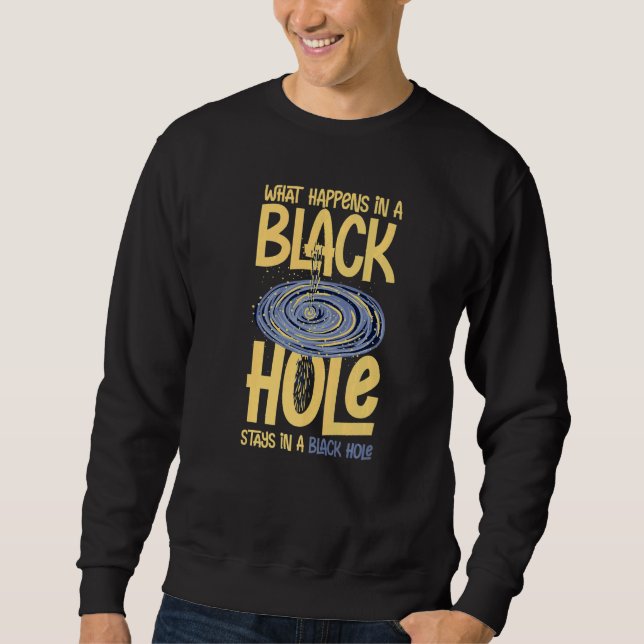 Sweatshirt Black Hole Space Light Galaxy Universe Milky Way G (Devant)