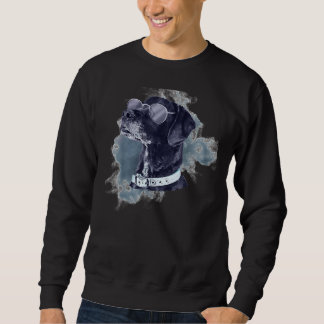 Sweatshirt Black Lab Labrador Retriever Chien avec lunettes C