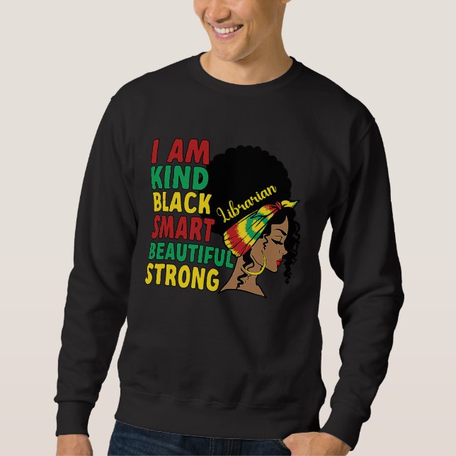 Sweatshirt Black Librarian African American Library Worker (Devant)