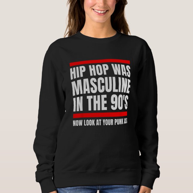 Sweatshirt Black Masculinity for the Retro 90s Hip Hop Genera (Devant)