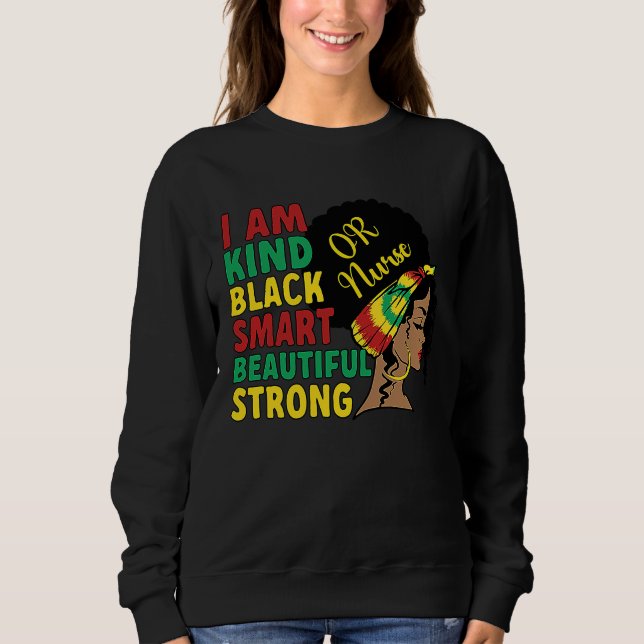 Sweatshirt Black Operating Room Nurse African American OR Nur (Devant)