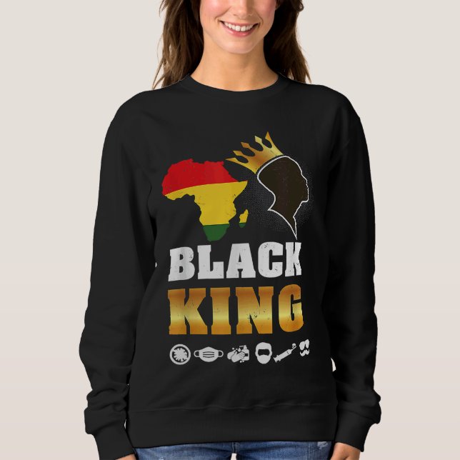 Sweatshirt Black Pride King Definition  African Plus Size Gra (Devant)