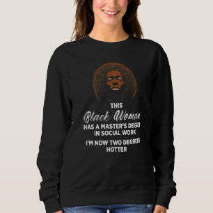 Sweatshirt Black Queen Msw Social Work Degrés Masters Gradua