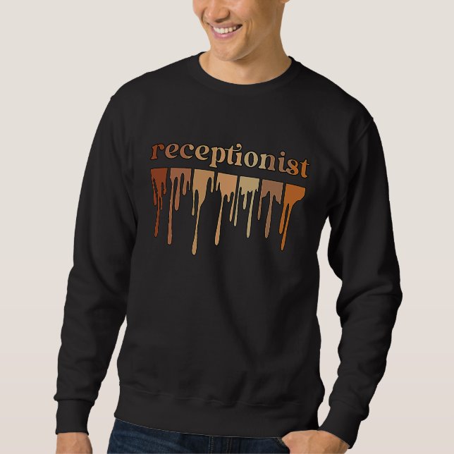 Sweatshirt Black Receptionist African American Reception  1 (Devant)