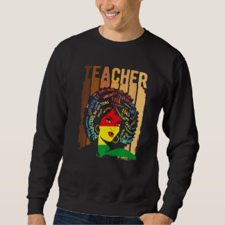 Sweatshirt Black Smart Enseignant Afro Love Melanin African A