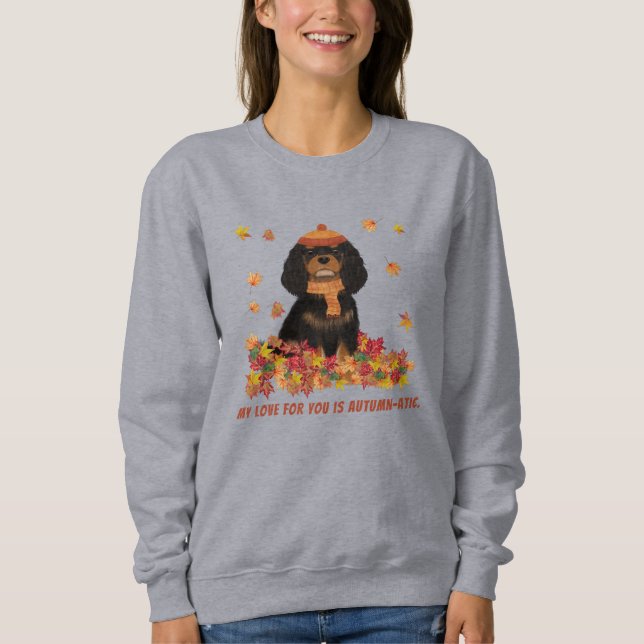 Sweatshirt Black & Tan Cavalier Spaniel personnalisé    (Devant)