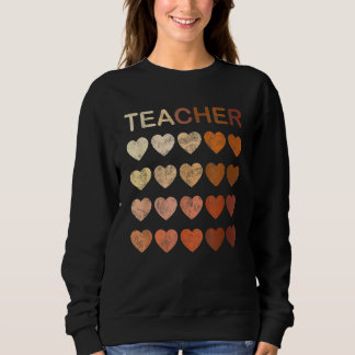 Sweatshirt Black Teacher Magic Melanin Hearts Black History M