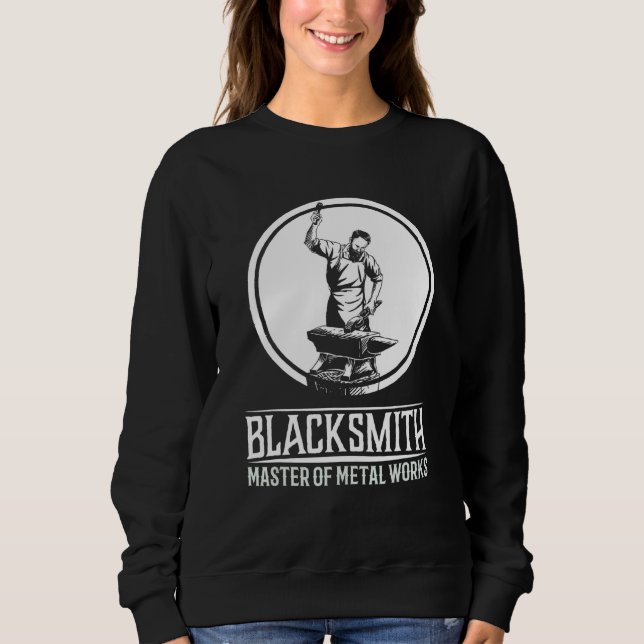 Sweatshirt Blacksmith Master I Smith Amboss Artiste (Devant)
