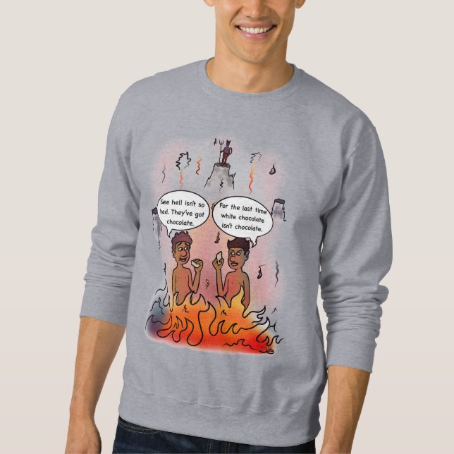 Sweatshirt blanc au chocolat (Devant)