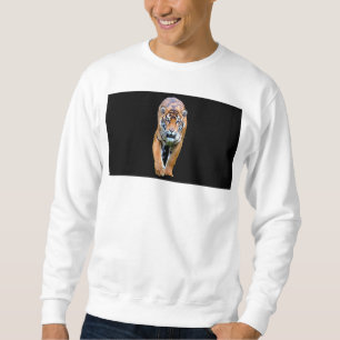 Sweatshirt blanc de base masculin marche tigre