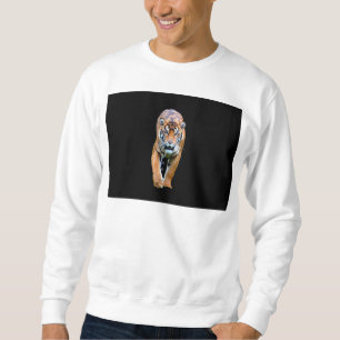 Sweatshirt blanc de base pour hommes marche Tiger
