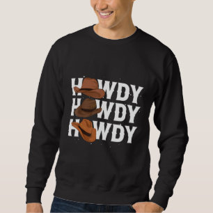 Sweatshirt Blanc Vintage Howdy Rodeo Western Country Méridion