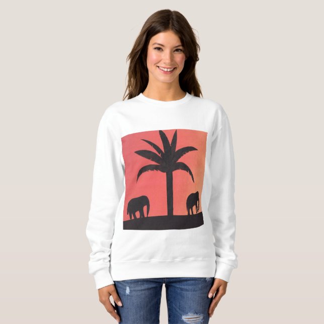 Sweatshirt blanche féminine (Devant entier)