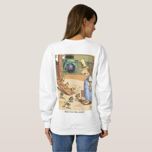 Sweatshirt blanche femme motards retour