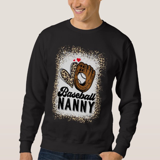 Sweatshirt Bleached Baseball Nanny Leopard  Mother s Day 2023 (Devant)
