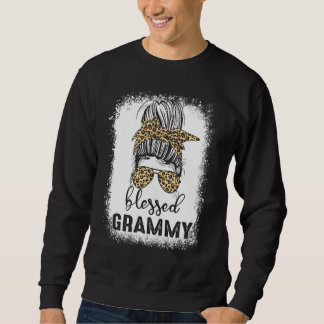 Sweatshirt Bleached Christian Messy Bun Blessé Grammy Mère