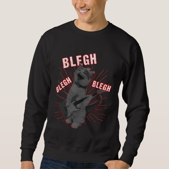 Sweatshirt Blegh Cat  Metalcore Deathcore Music (Devant)