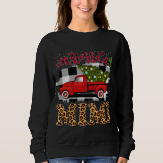 Sweatshirt Blessé Mimi Grand Camion Plaid Xmas Tree Famille