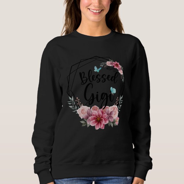 Sweatshirt Blessed Gigi with Floral Mother s Day 2023 (Devant)