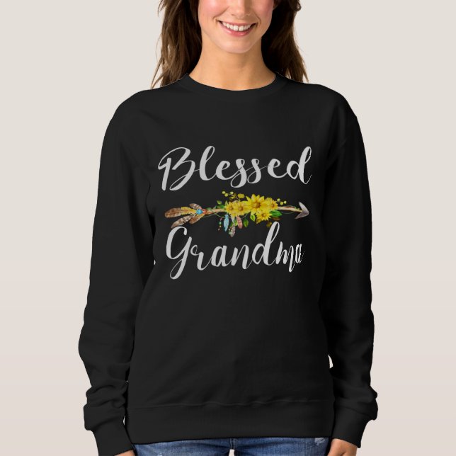Sweatshirt Blessed Grandma  For Women Cute Mother s Day (Devant)