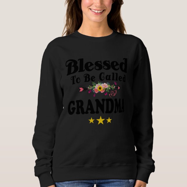 Sweatshirt Blessed To Be Called Grandma Cute Mother s Day Sun (Devant)