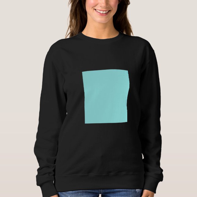 Sweatshirt Bleu clair Turquoise Solide Couleur Simple Plai Co (Devant)
