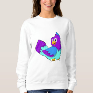Sweatshirt bleu perroquet