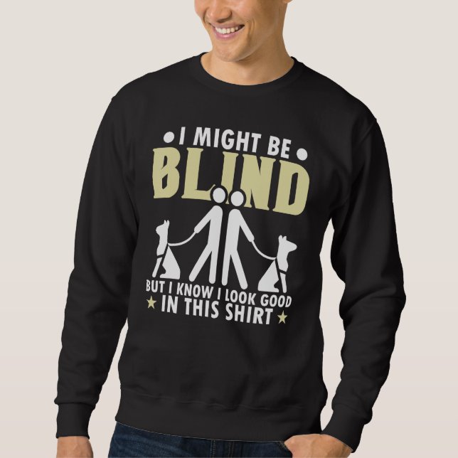 Sweatshirt Blindness Cane Blind Walking Stick Braille 8 (Devant)