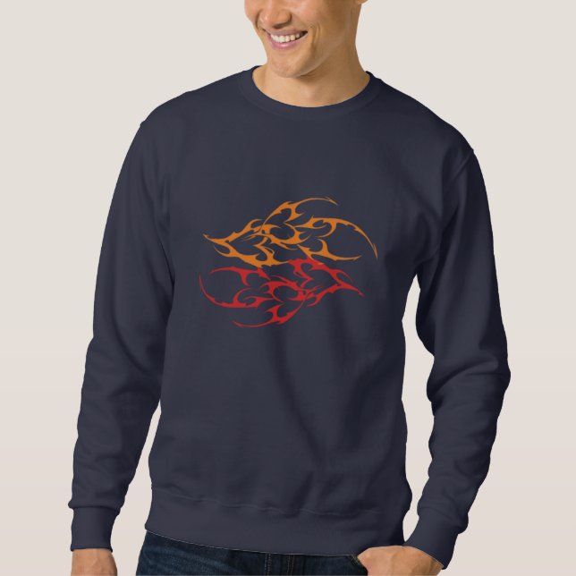 Sweatshirt Blood Flame  design  (Devant)