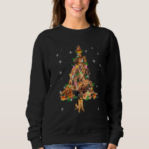 Sweatshirt Bloodhound Chien Xmas Arbre Éclairage Bloodhound C