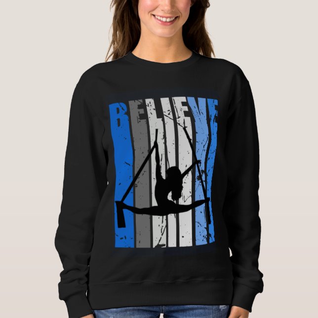 Sweatshirt Blue Air Yoga Dance Air Yoga Believe Motivating Da (Devant)