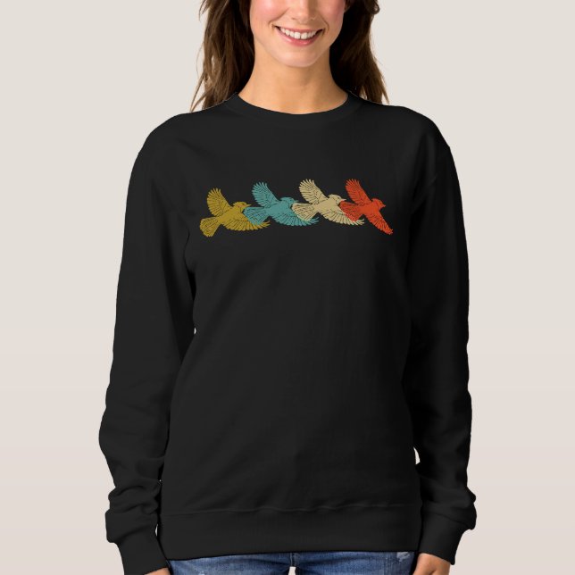 Sweatshirt Blue Jay Retro Vintage (Devant)