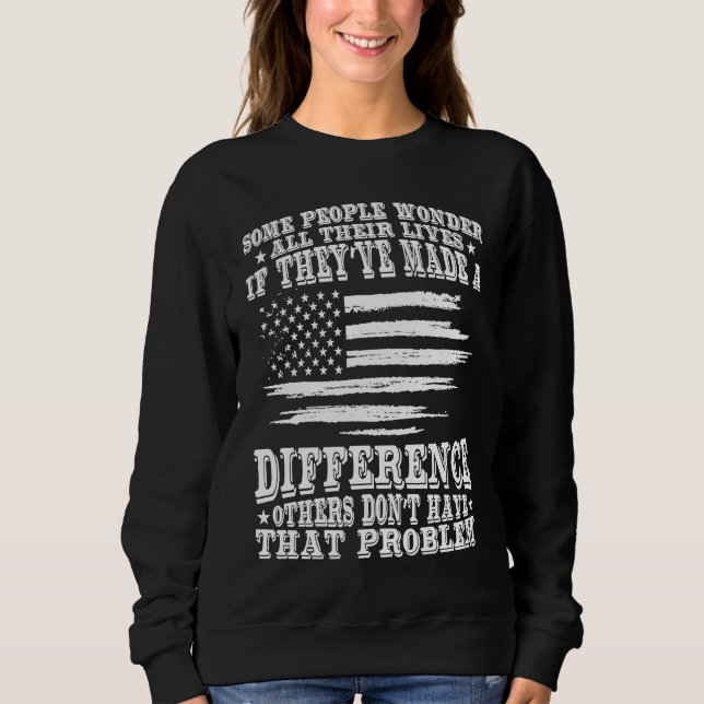 Sweatshirt Blue Line We Make A Difference Police Officer (Devant)