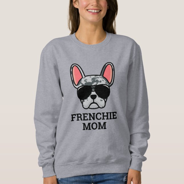 Sweatshirt Blue Merle French Bulldog Frenchie Chien Maman (Devant)