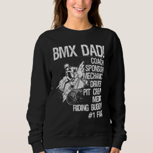 Sweatshirt Bmx Papa Coach Sponsor Mécanicien Pilote