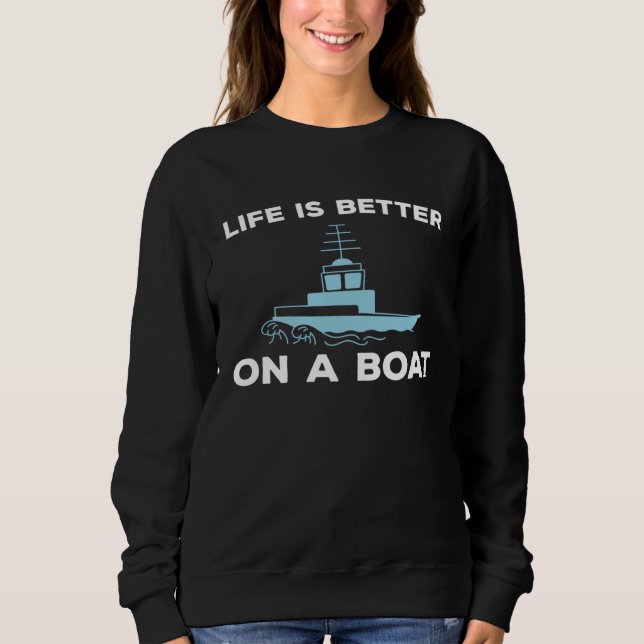 Sweatshirt Boat  Boating (Devant)