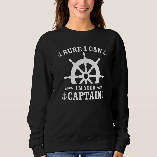 Sweatshirt Boat Sailing Boat Captain's Hat Motorboat Sailing  (Devant)