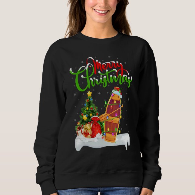 Sweatshirt Boat   Xmas Decorations Santa Boat Christmas (Devant)
