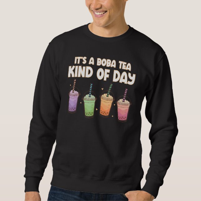 Sweatshirt Boba Tapioca Pearls Bubble Milk Tea Drink Men Wome (Devant)