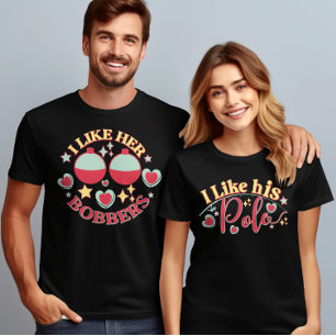 Sweatshirt Bobbers Valentines Jour Couple Correspondant Drôle