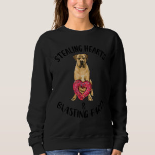 Sweatshirt Boerboel de la Saint-Valentin Volant des Cœurs Écl