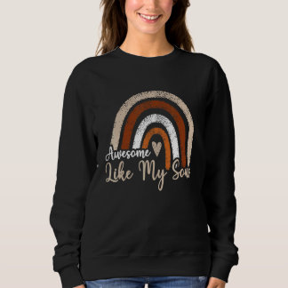 Sweatshirt Boho Arc En Ciel Awesque Comme Mes Fils Maman Papa