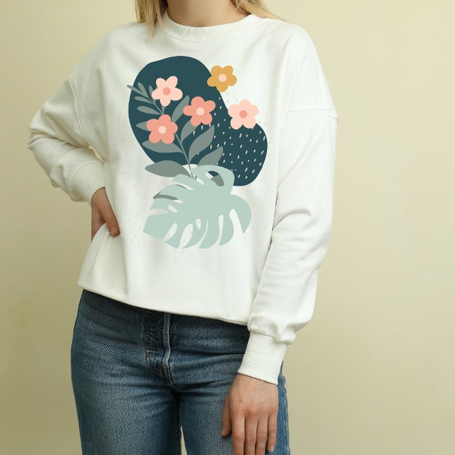 Sweatshirt Boho chic moderne hiver floral Femmes (Créateur téléchargé)