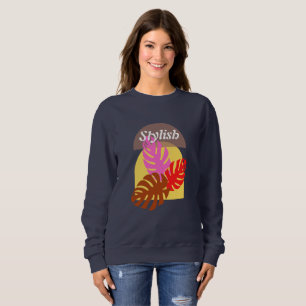Sweatshirt Boho élégant et gris féminin