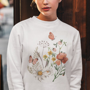 Sweatshirt Boho Fleur sauvage botanique